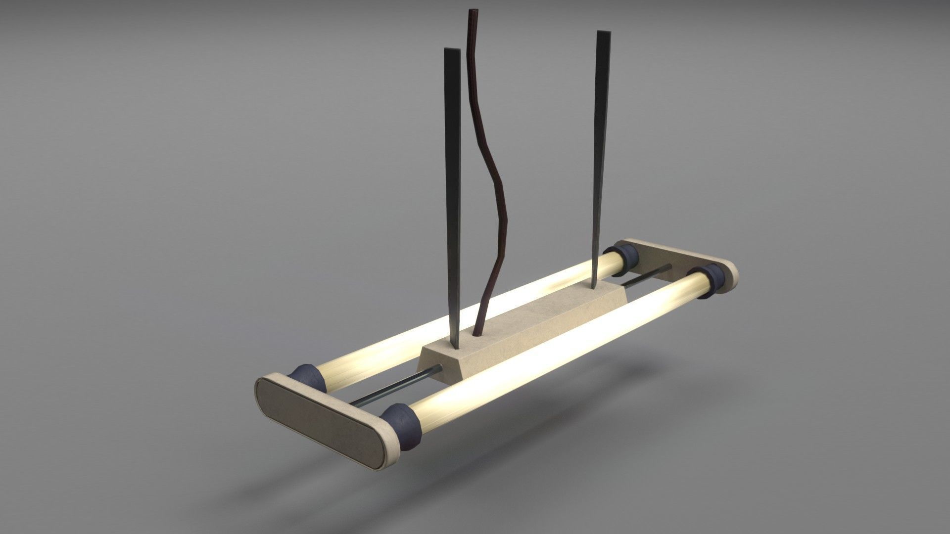 Industrial Light Set - Different Lamps Set Low-poly 3D model_12