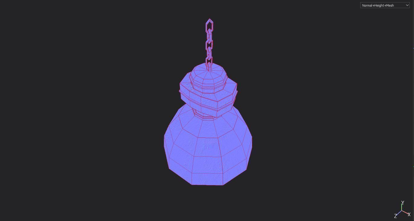 Industrial Light Set - Different Lamps Set Low-poly 3D model_9