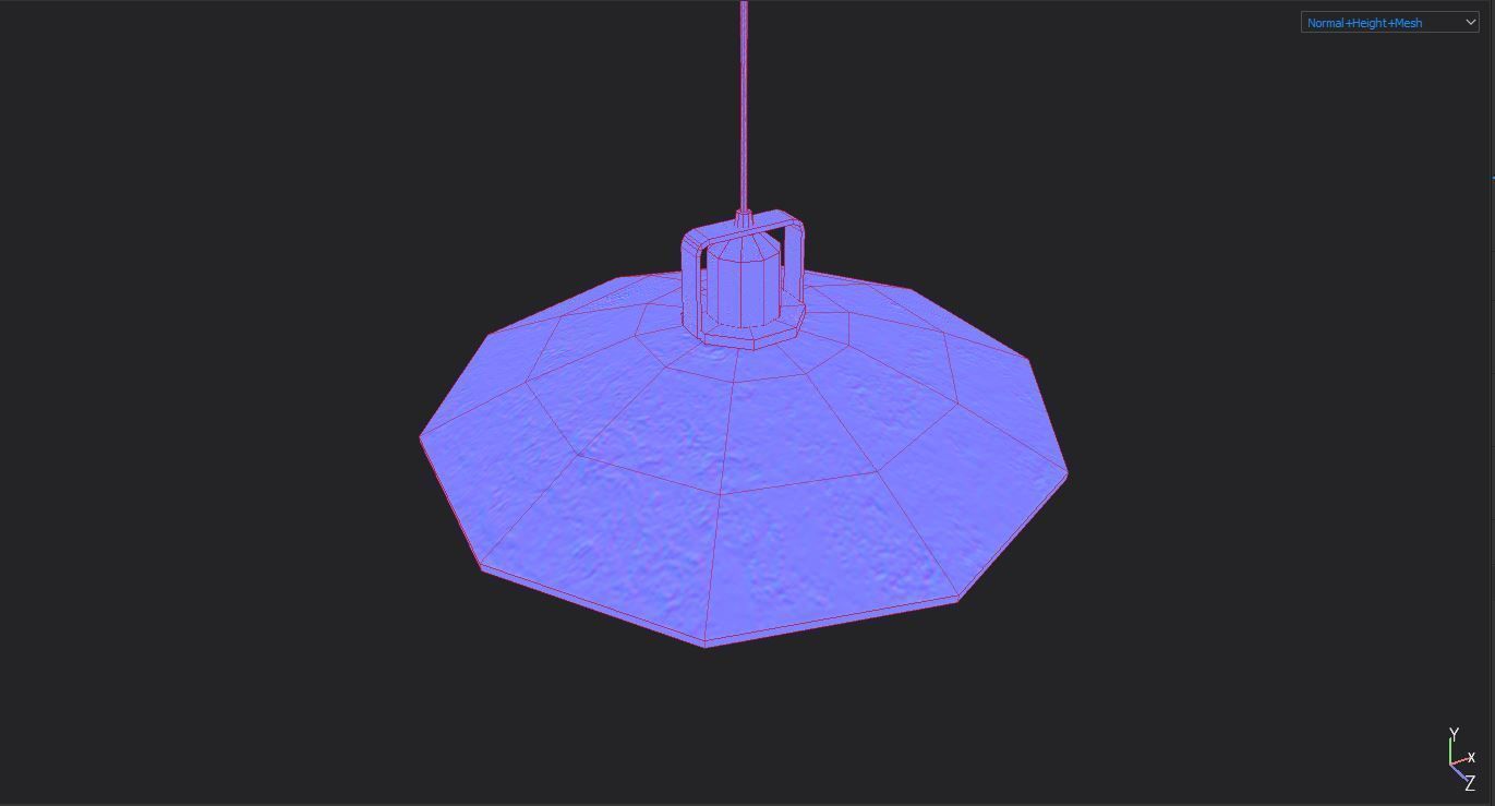 Industrial Light Set - Different Lamps Set Low-poly 3D model_4