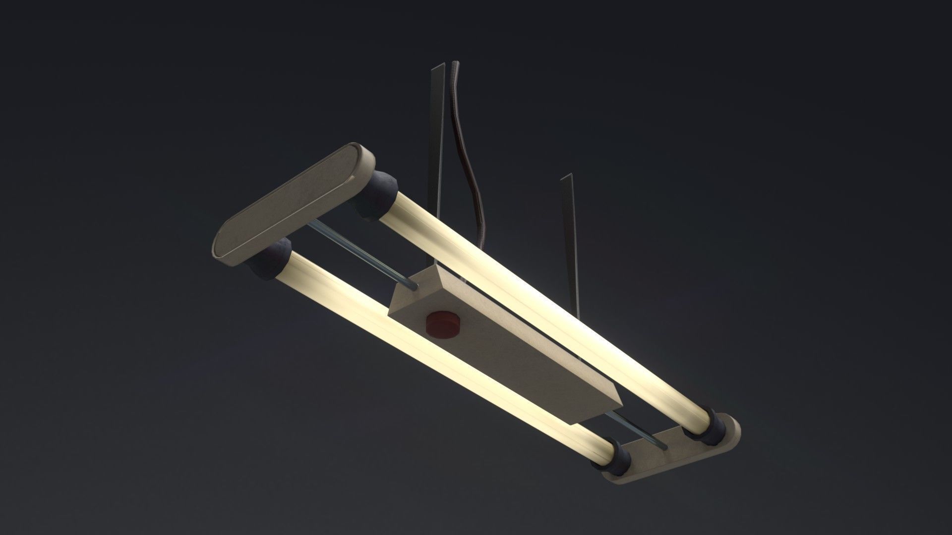 Industrial Light Set - Different Lamps Set Low-poly 3D model_11