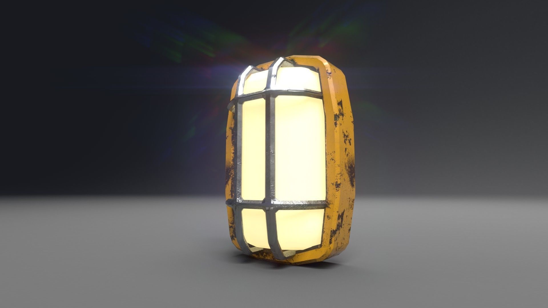Industrial Light Set - Different Lamps Set Low-poly 3D model_15