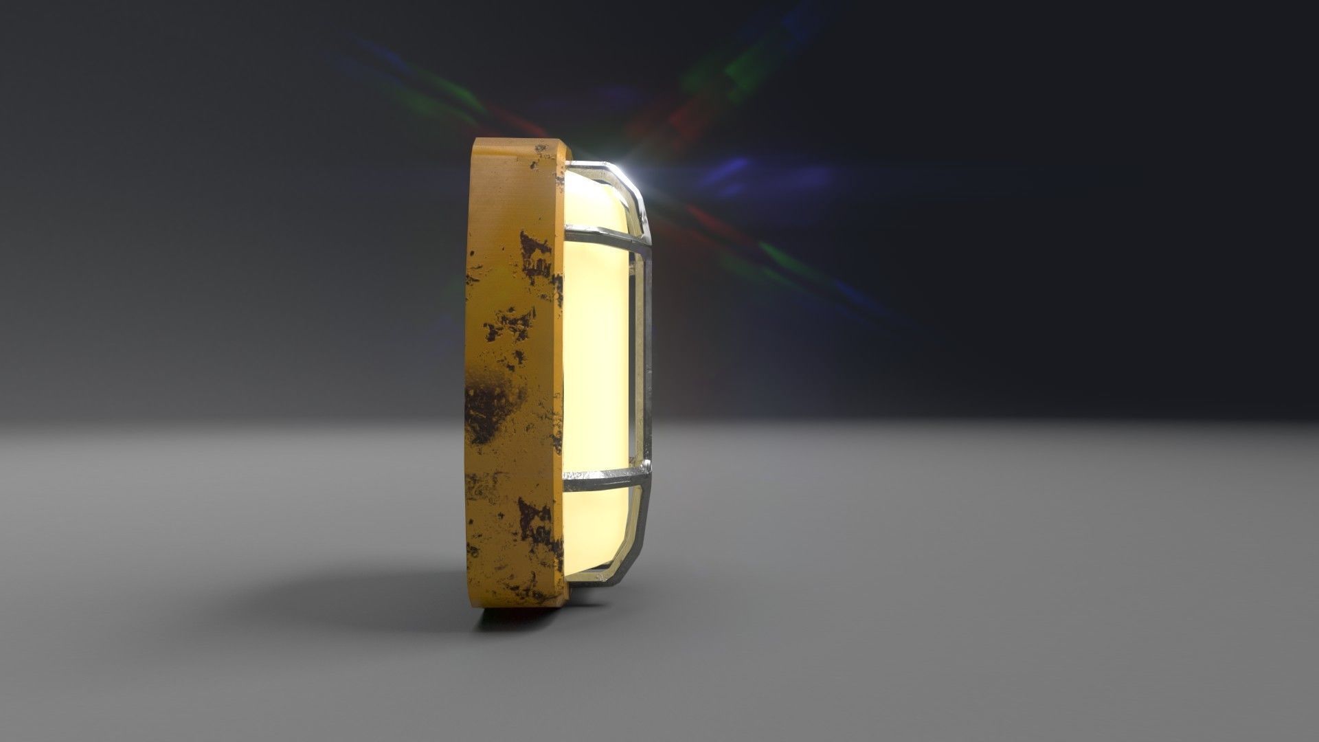 Industrial Light Set - Different Lamps Set Low-poly 3D model_16