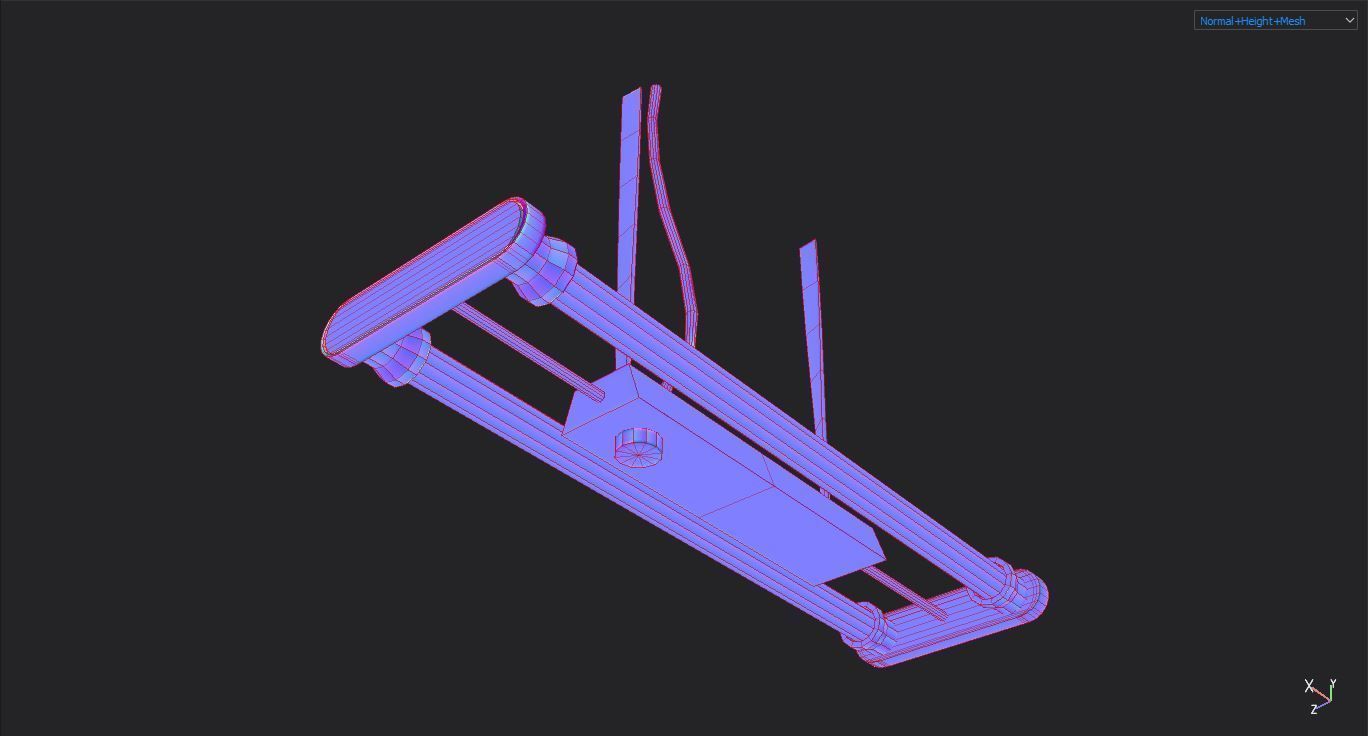 Industrial Light Set - Different Lamps Set Low-poly 3D model_13