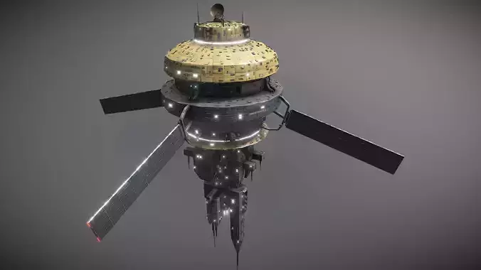 Space Force 1 Orbital Station Low-poly 3D model