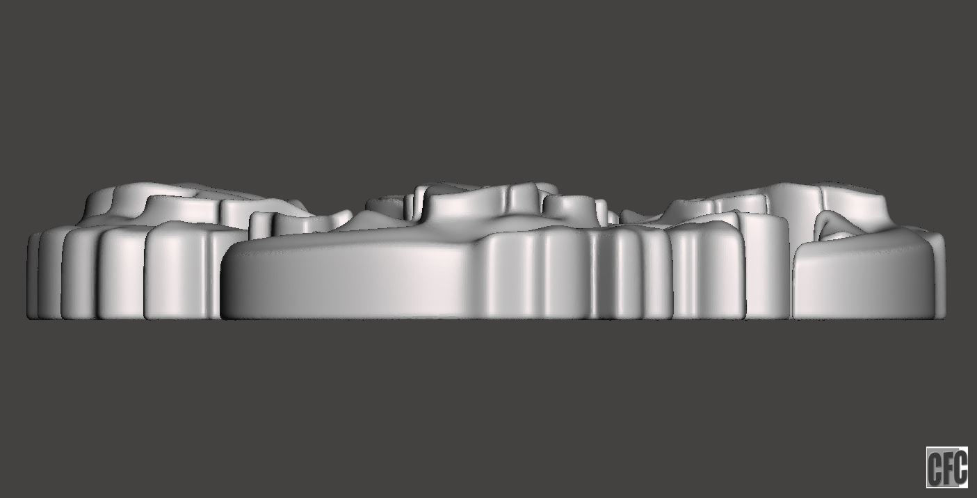 WoodCarving floral detail - 3d model for CNC - FlowerCFC01 3D print model_5