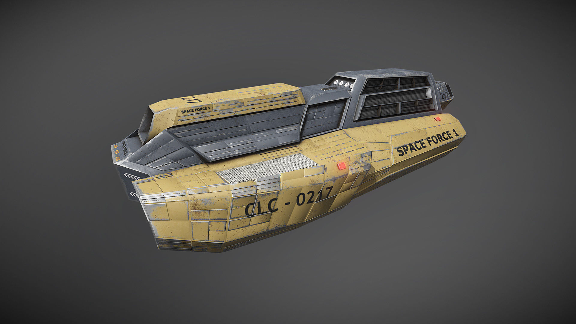 Space Force 1 Transport Low-poly 3D model_6