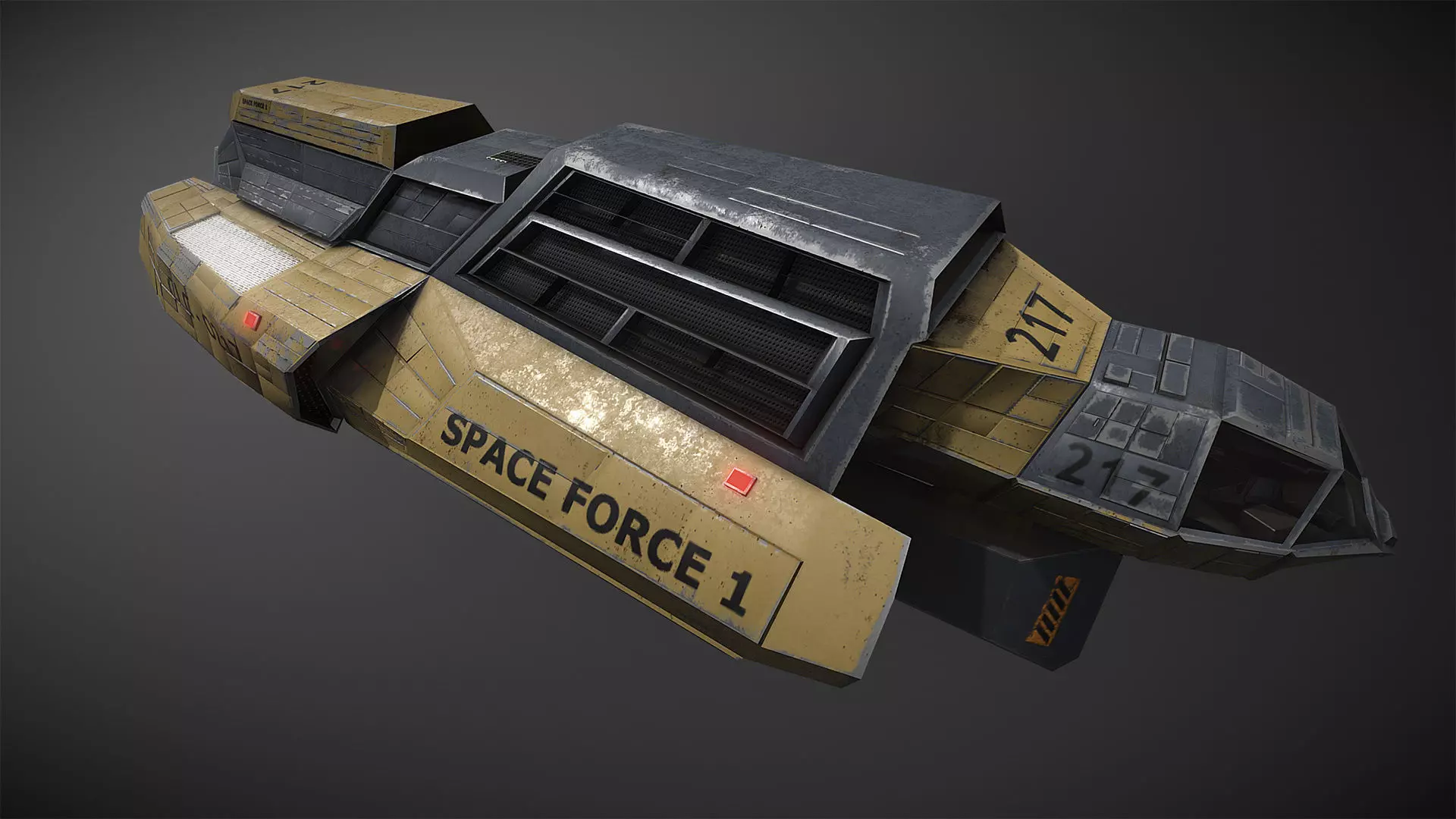 Space Force 1 Transport Low-poly 3D model_0