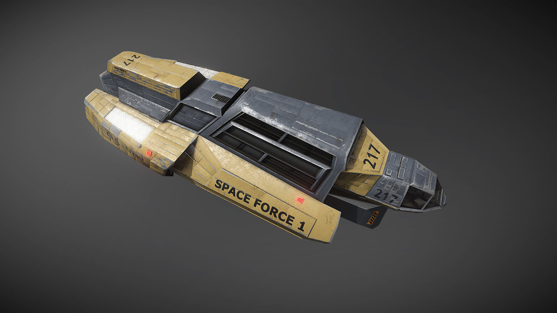 Space Force 1 Transport Low-poly 3D model_2