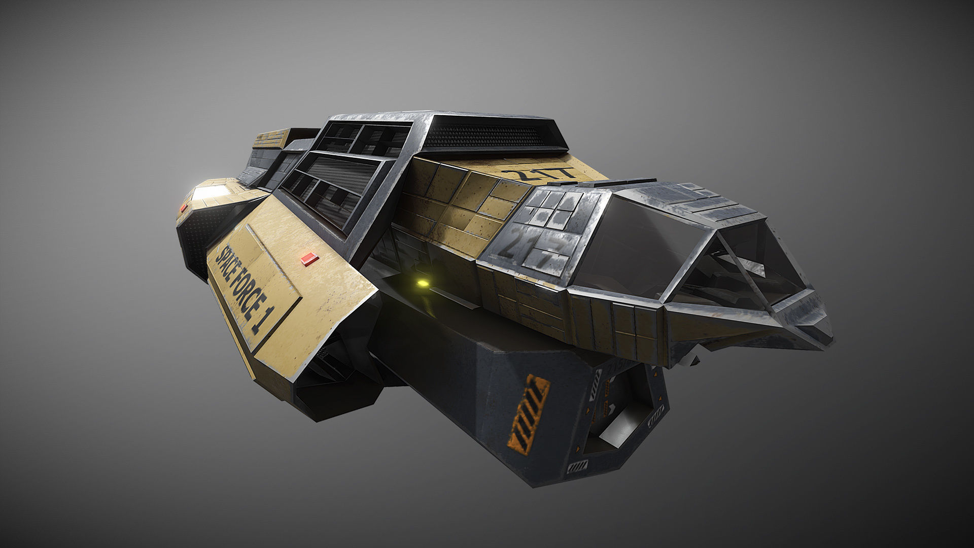 Space Force 1 Transport Low-poly 3D model_3