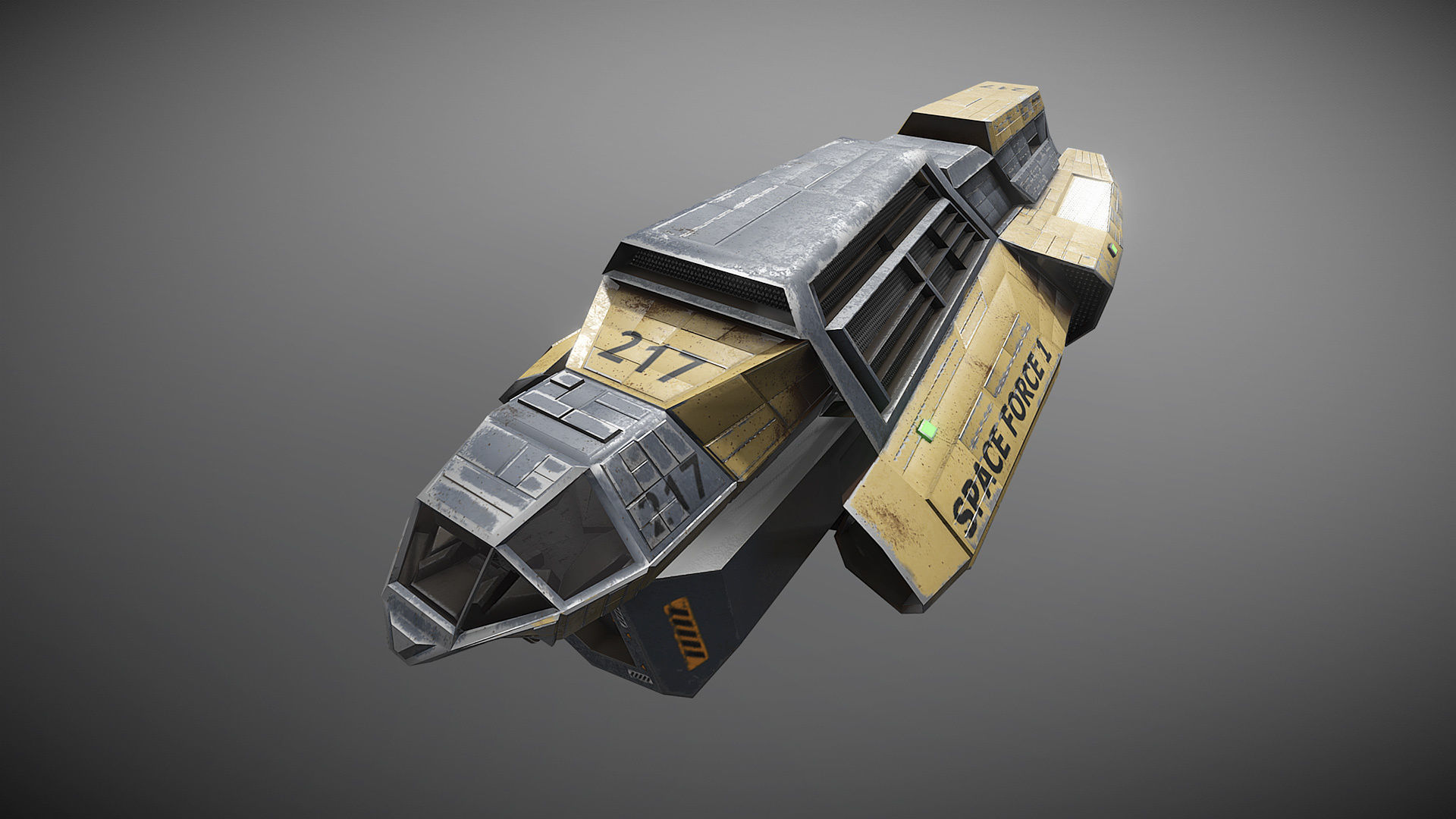 Space Force 1 Transport Low-poly 3D model_1