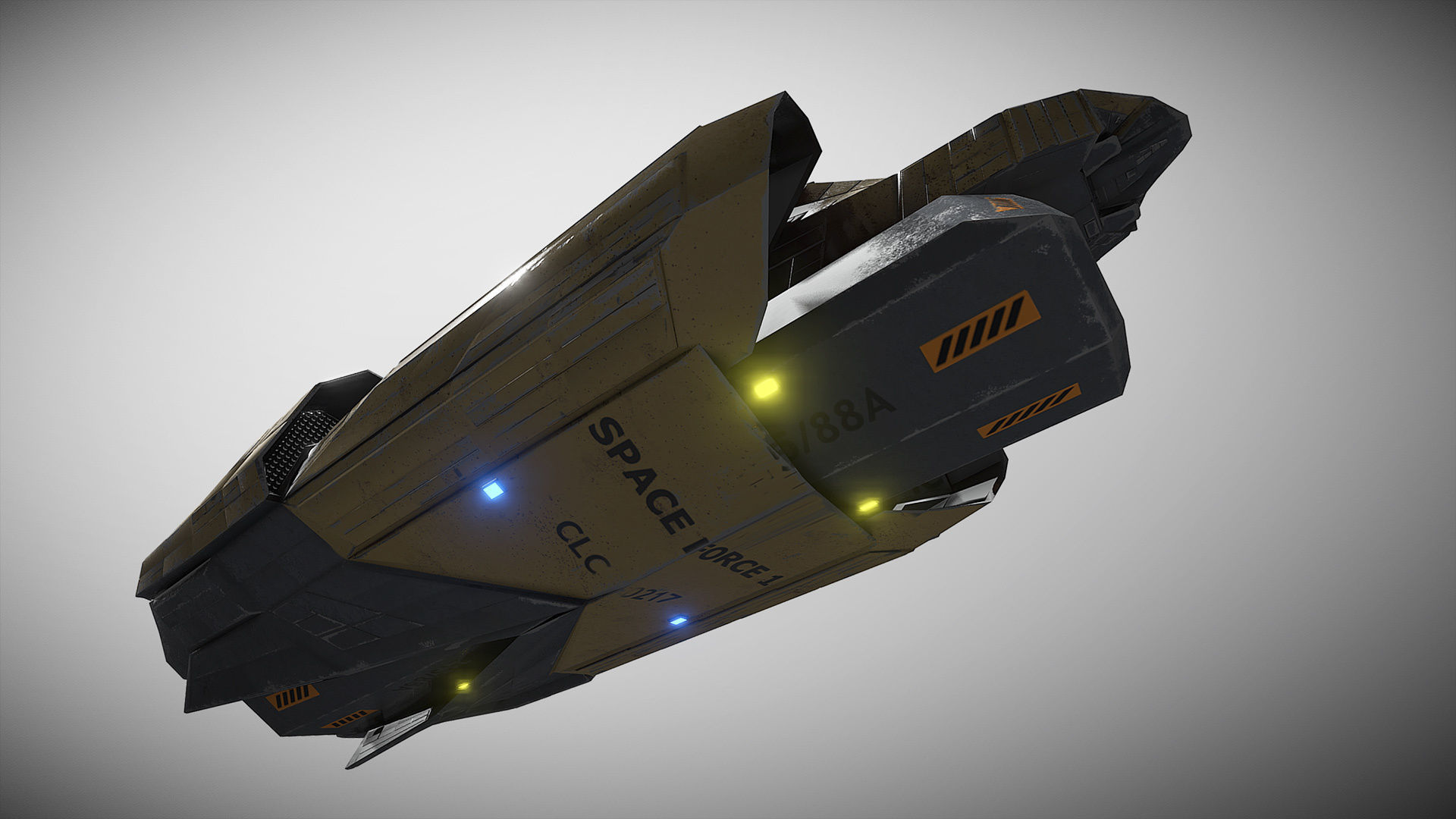 Space Force 1 Transport Low-poly 3D model_7