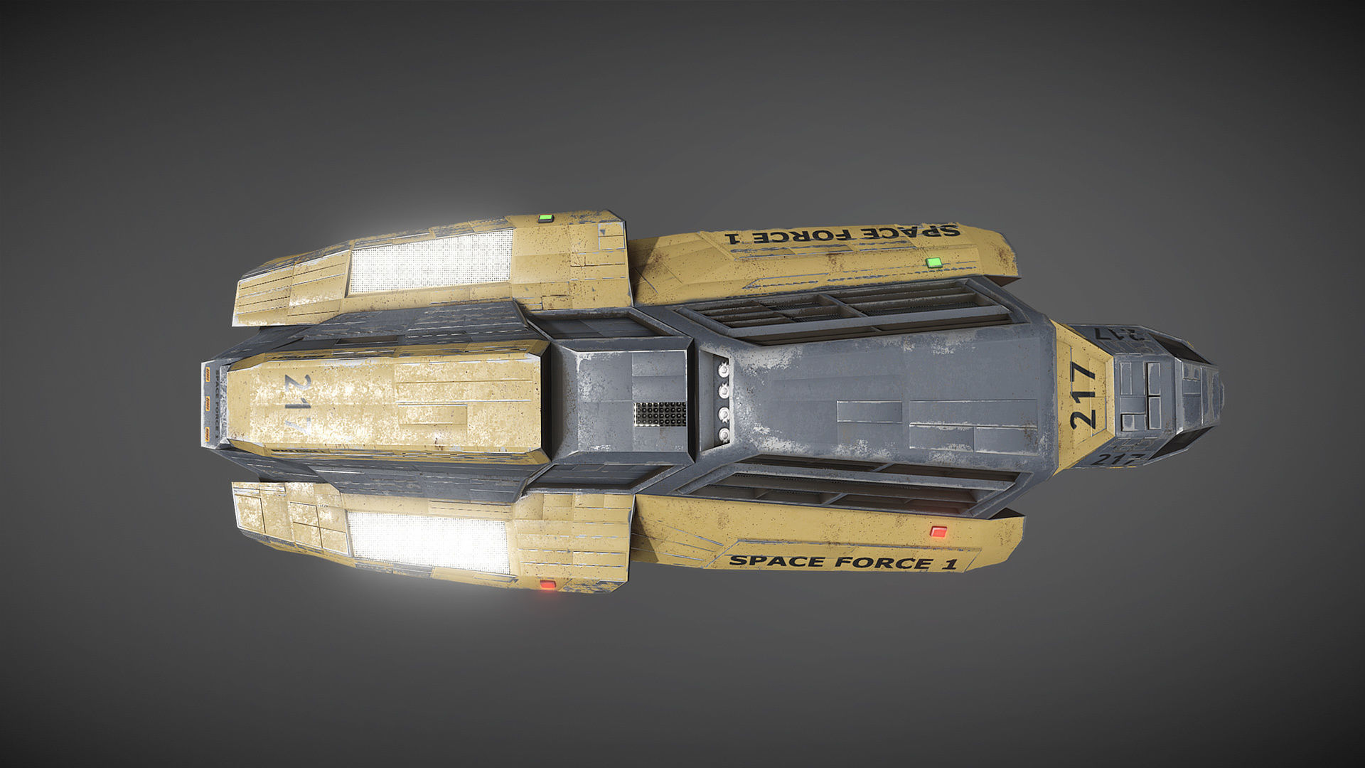 Space Force 1 Transport Low-poly 3D model_5