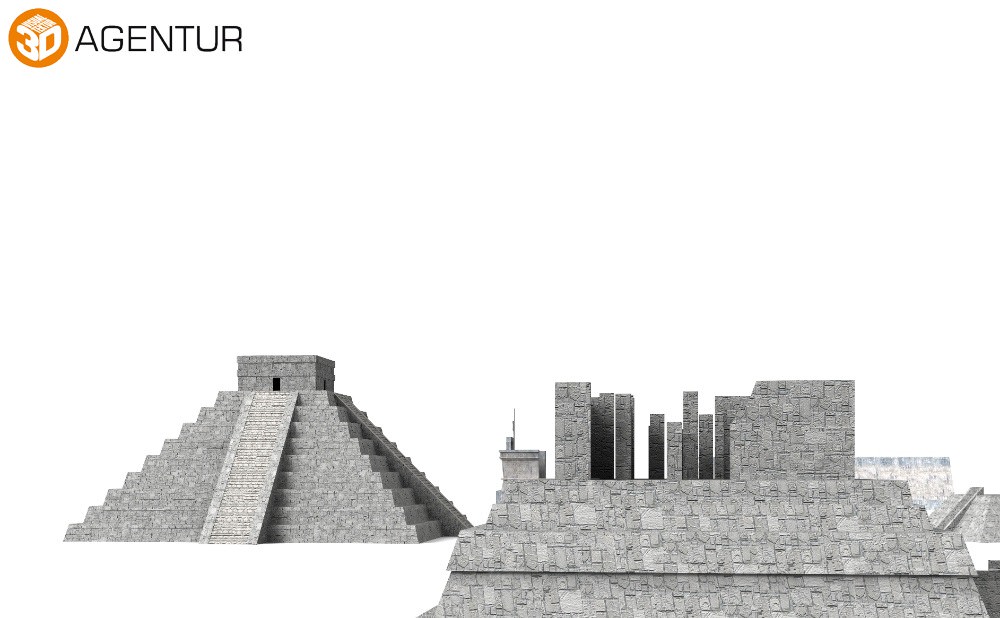 Pre Hispanic Mayan City of Chichen Itza 3D model_13