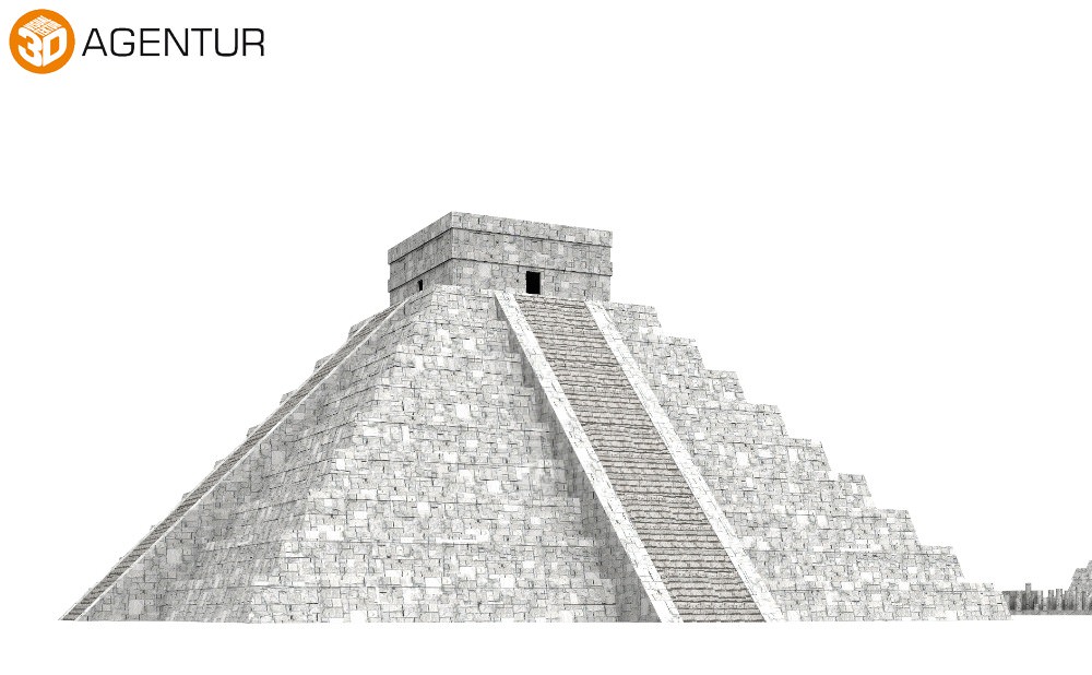 Pre Hispanic Mayan City of Chichen Itza 3D model_3