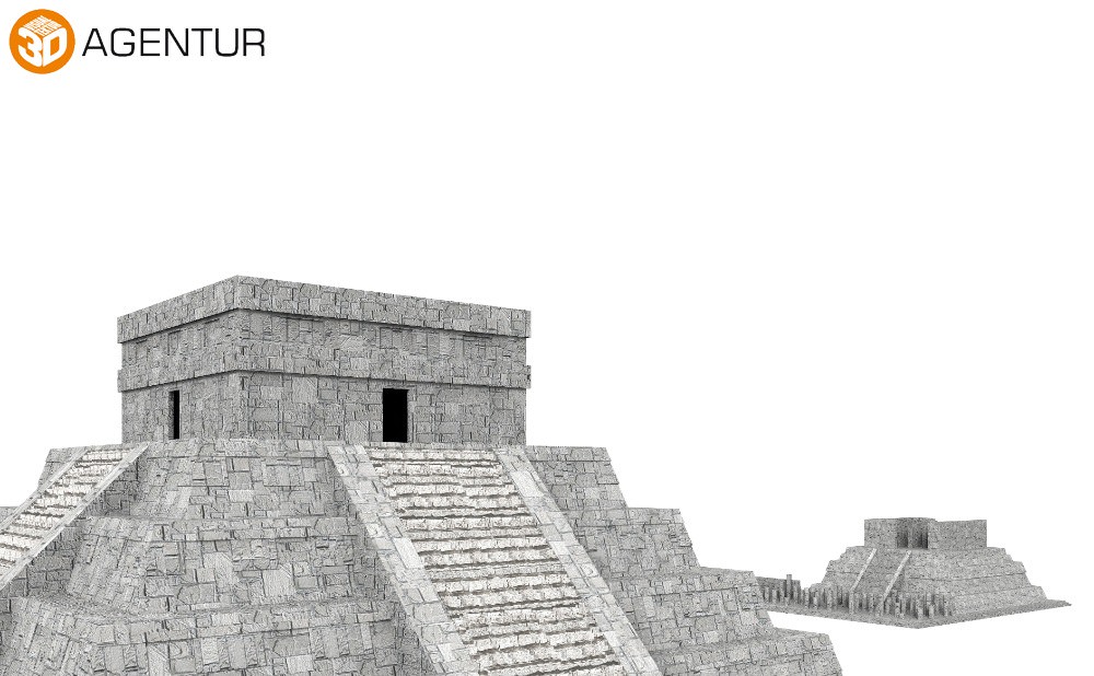 Pre Hispanic Mayan City of Chichen Itza 3D model_9