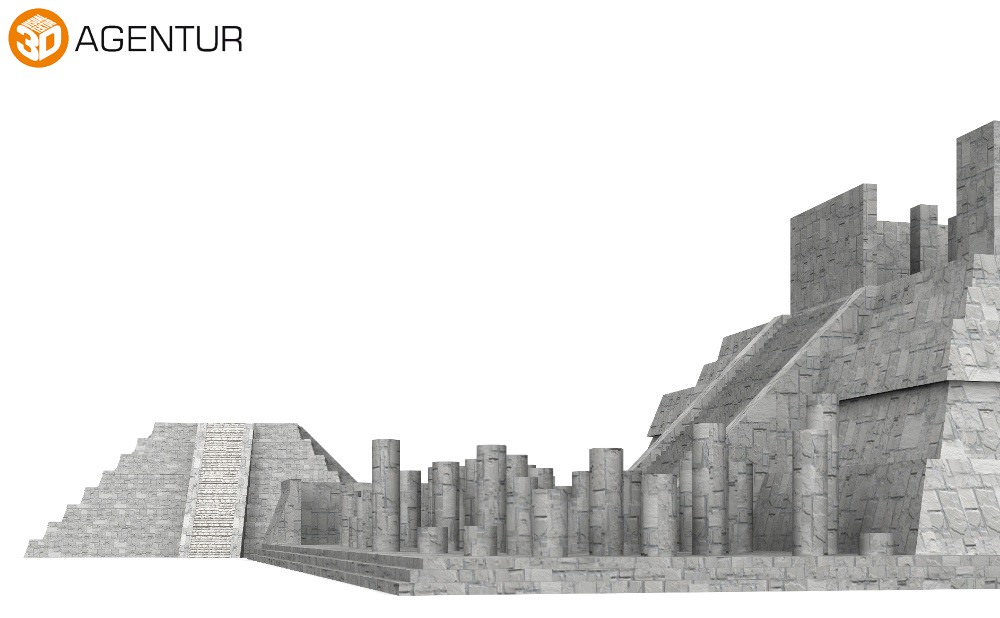 Pre Hispanic Mayan City of Chichen Itza 3D model_11