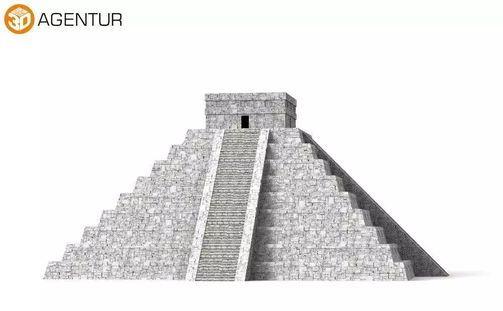 Pre Hispanic Mayan City of Chichen Itza 3D model_0