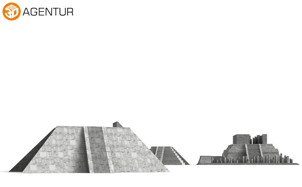Pre Hispanic Mayan City of Chichen Itza 3D model_12