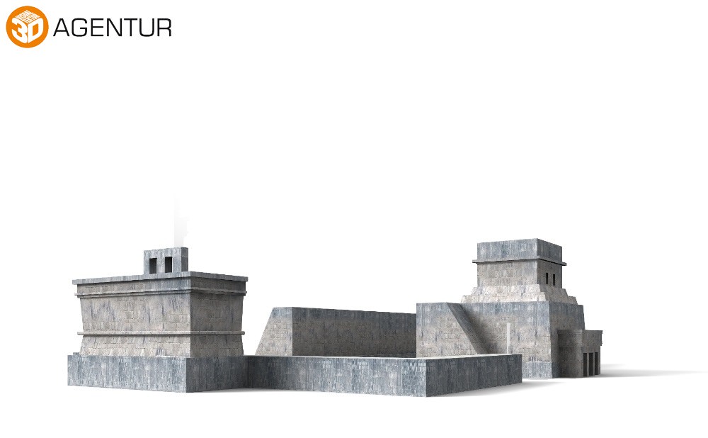 Pre Hispanic Mayan City of Chichen Itza 3D model_7