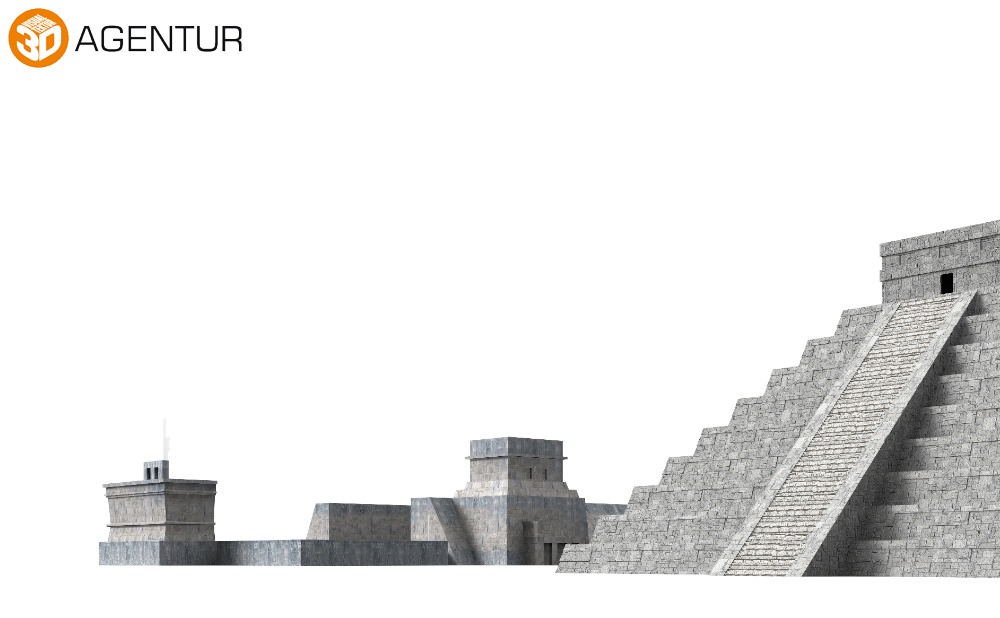 Pre Hispanic Mayan City of Chichen Itza 3D model_8