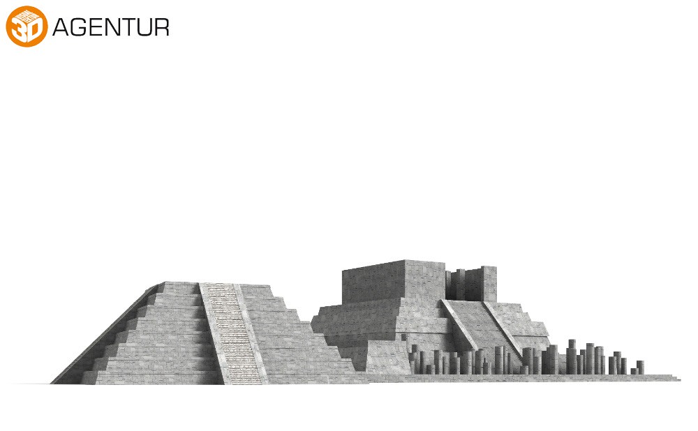 Pre Hispanic Mayan City of Chichen Itza 3D model_5