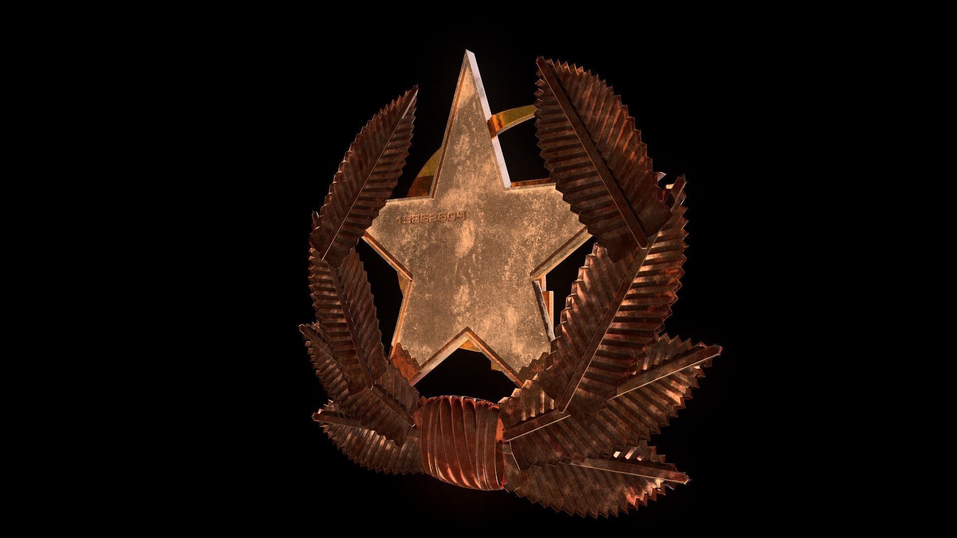 cockade Low-poly 3D model_5