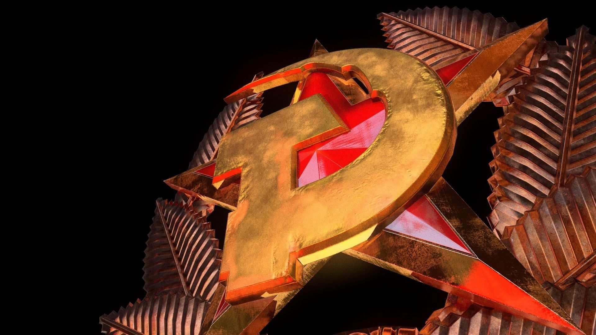 cockade Low-poly 3D model_6