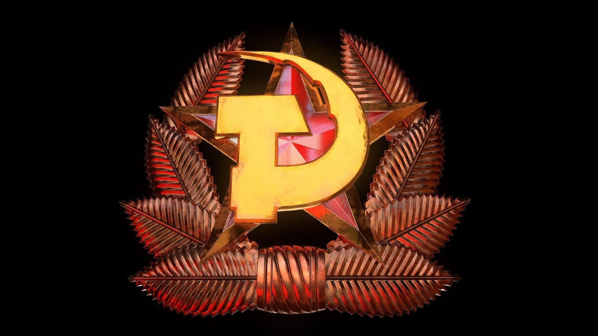 cockade Low-poly 3D model_1