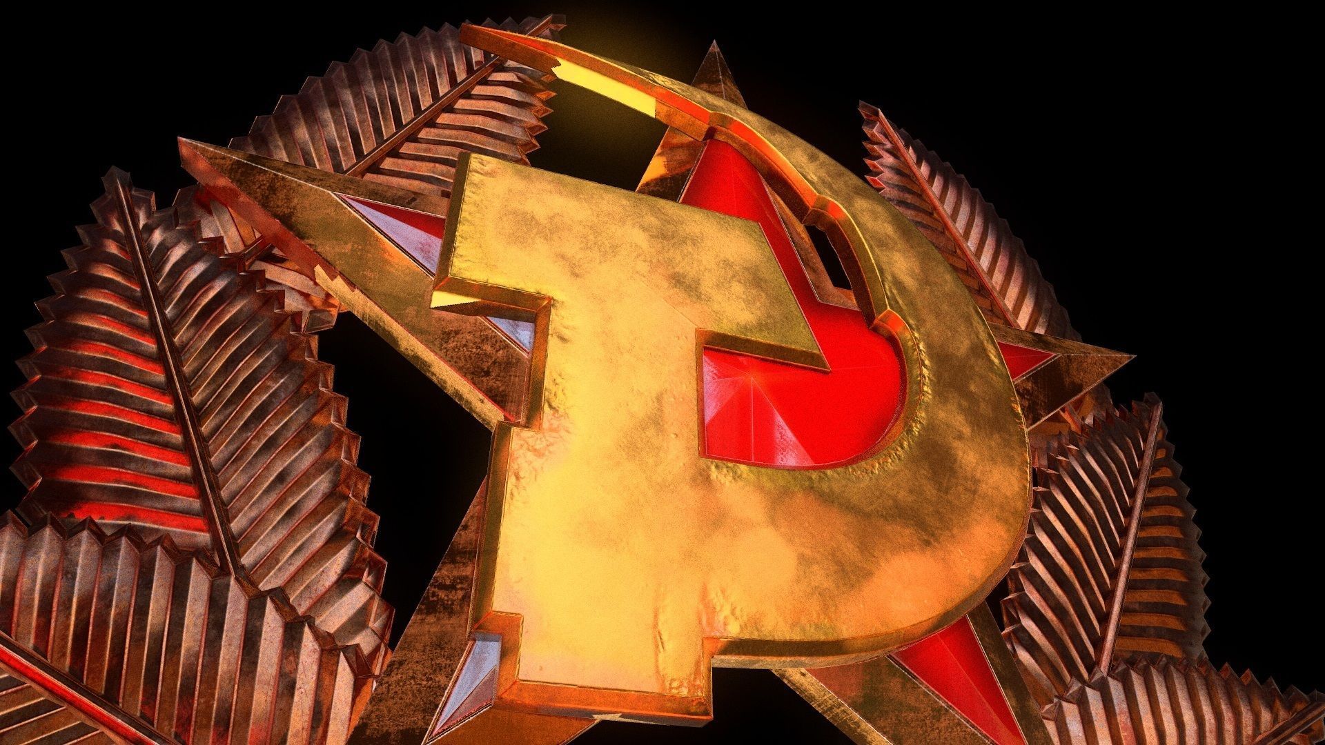 cockade Low-poly 3D model_7