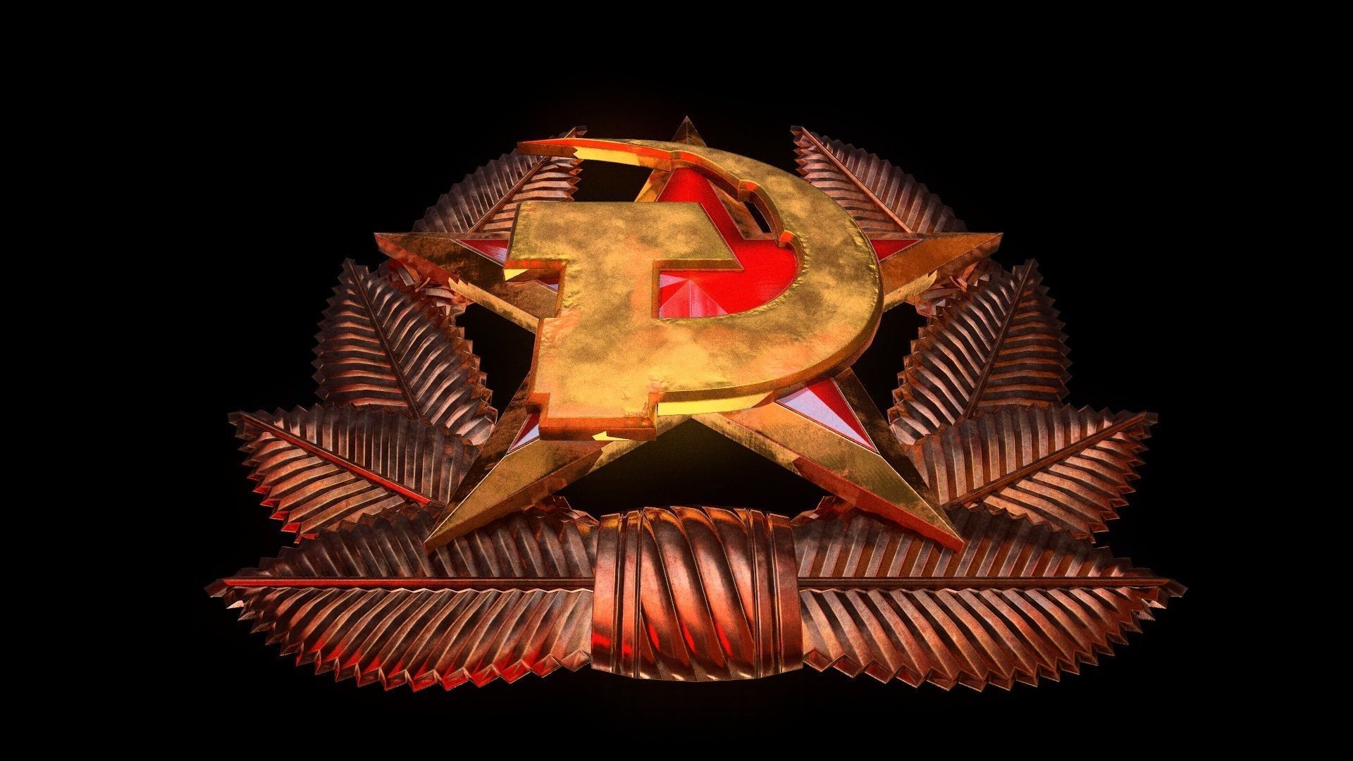 cockade Low-poly 3D model_3