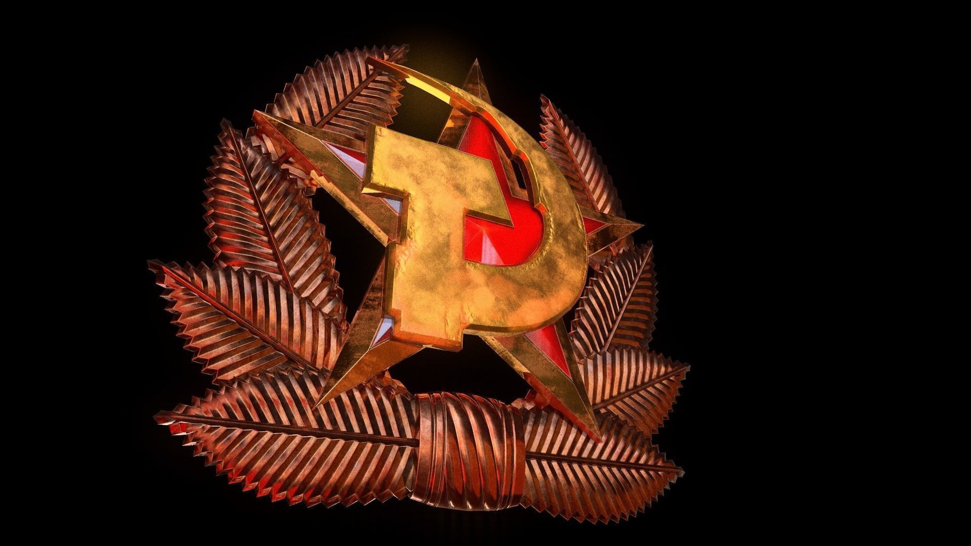 cockade Low-poly 3D model_2