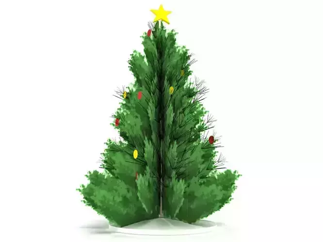 Christmas Tree Low-poly 3D model