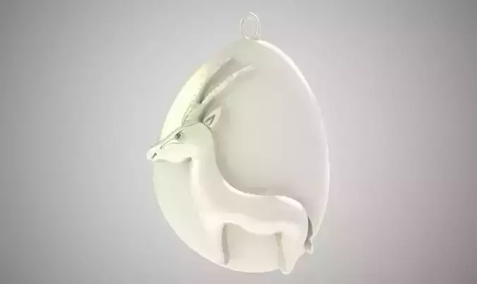 Rock Gazelle Necklace 3D print model