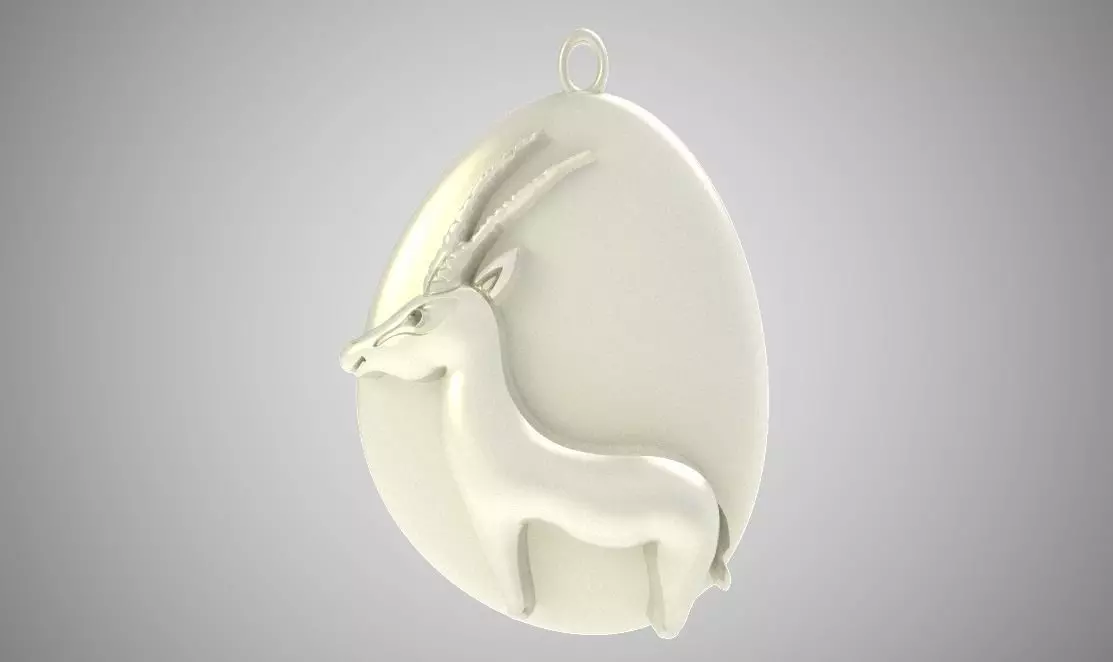 Rock Gazelle Necklace 3D print model_0
