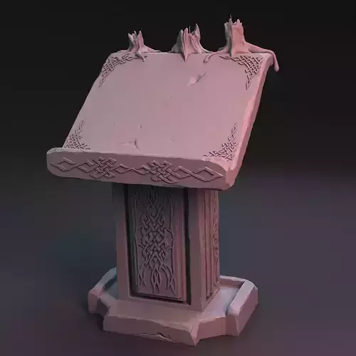 Pulpit book stand on table 3D model