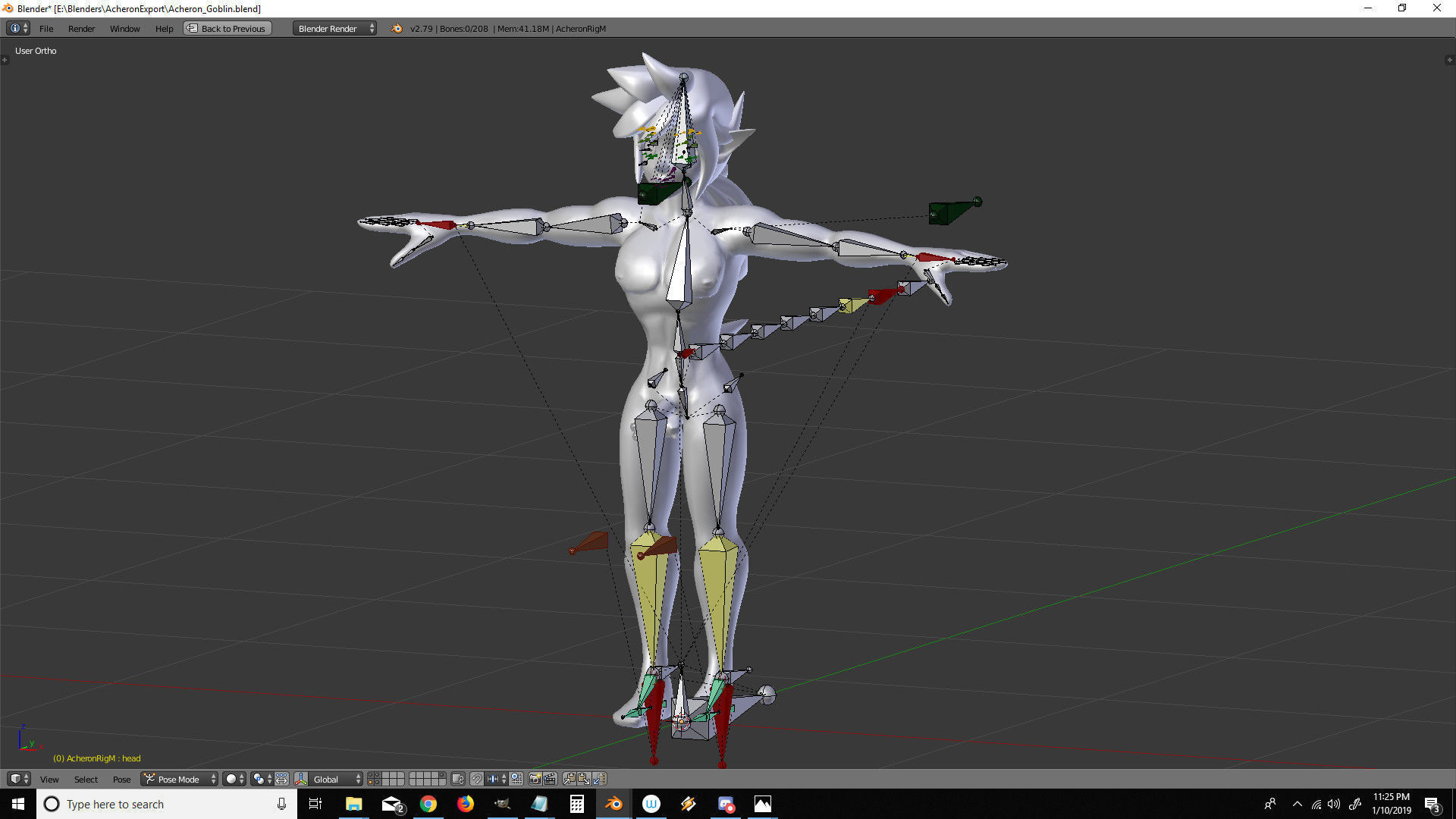 Acheron Goblin Nude Low-poly 3D model_20