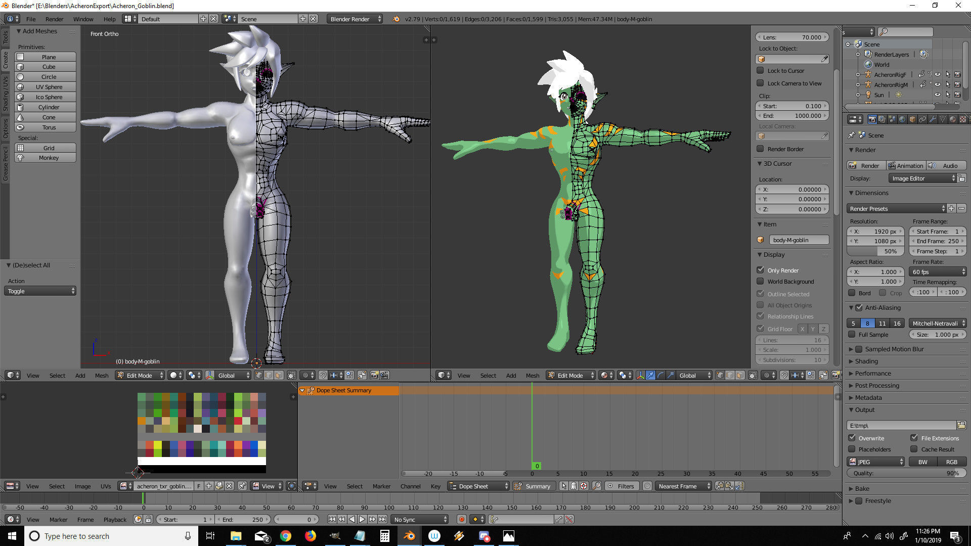 Acheron Goblin Nude Low-poly 3D model_18