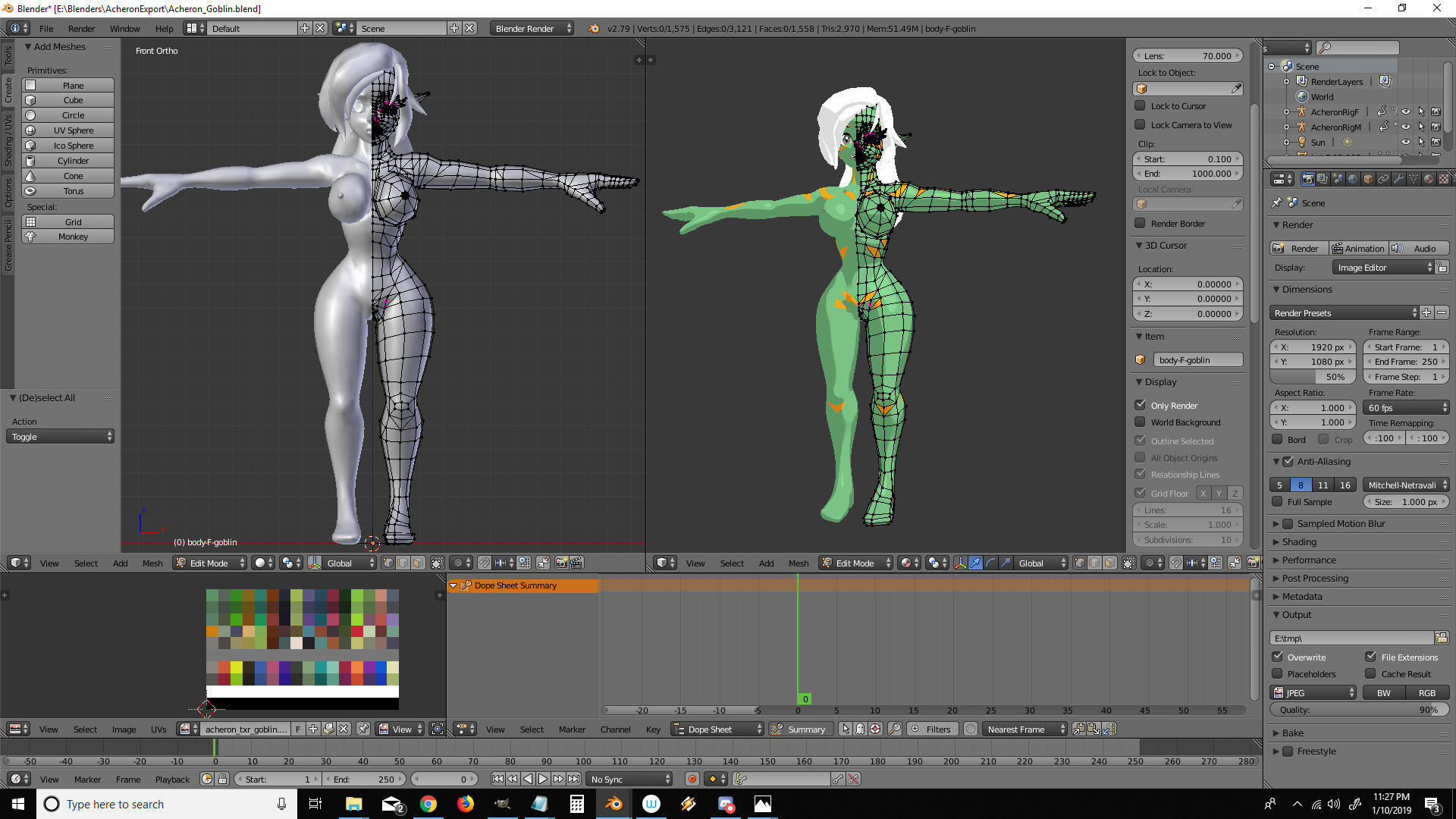 Acheron Goblin Nude Low-poly 3D model_19