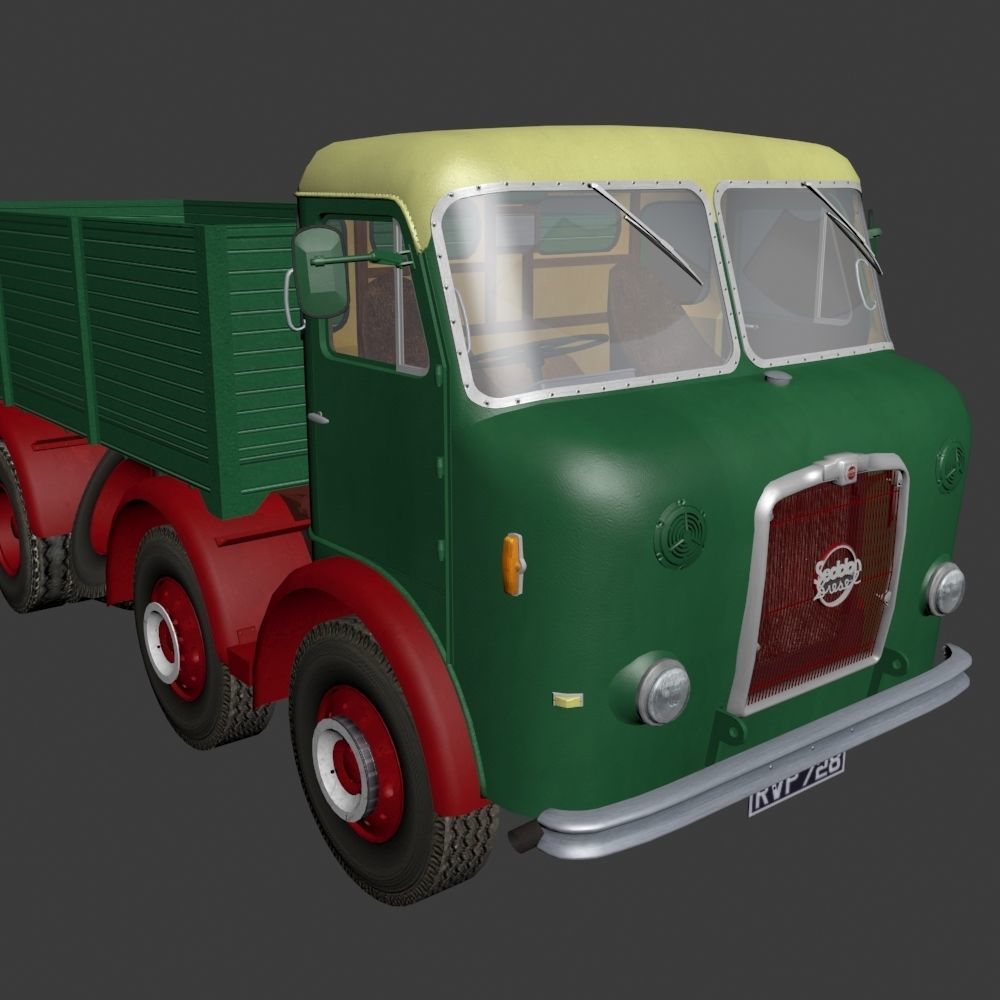 Seddon DD8 Lorry Low-poly 3D model_1