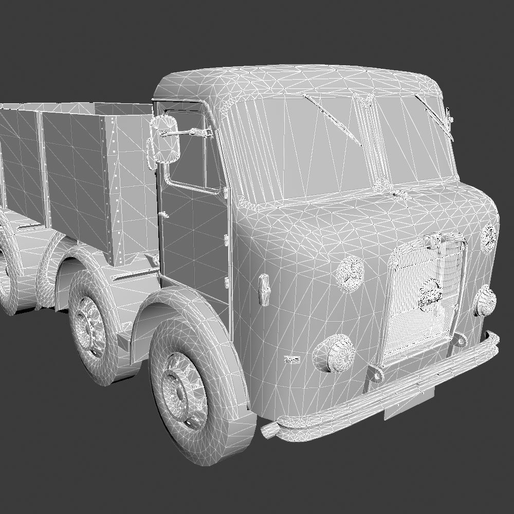 Seddon DD8 Lorry Low-poly 3D model_2