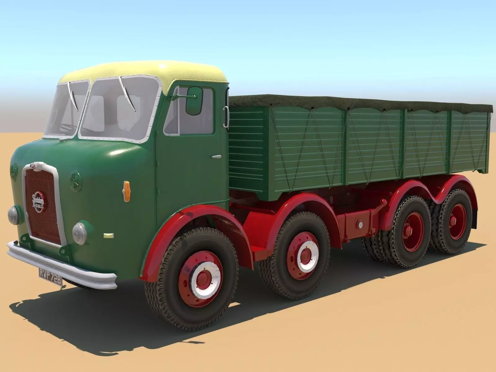 Seddon DD8 Lorry Low-poly 3D model_0