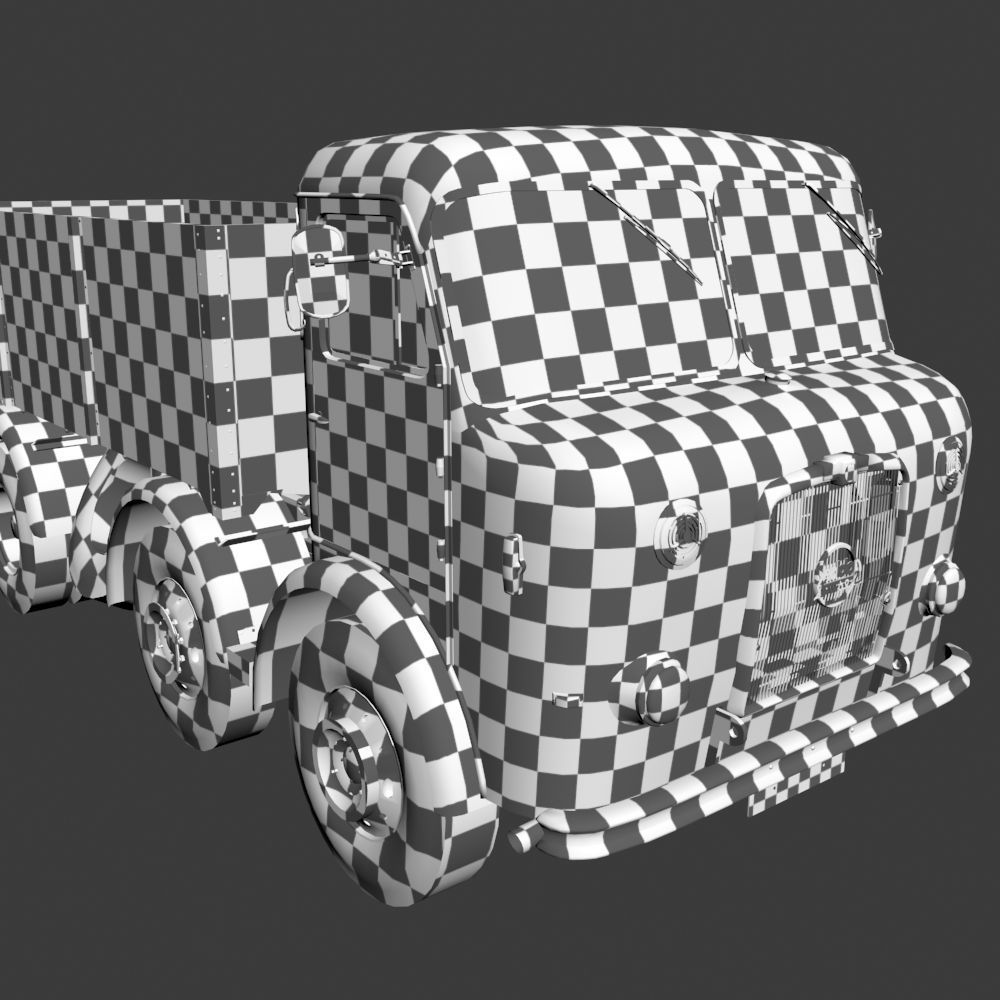 Seddon DD8 Lorry Low-poly 3D model_3