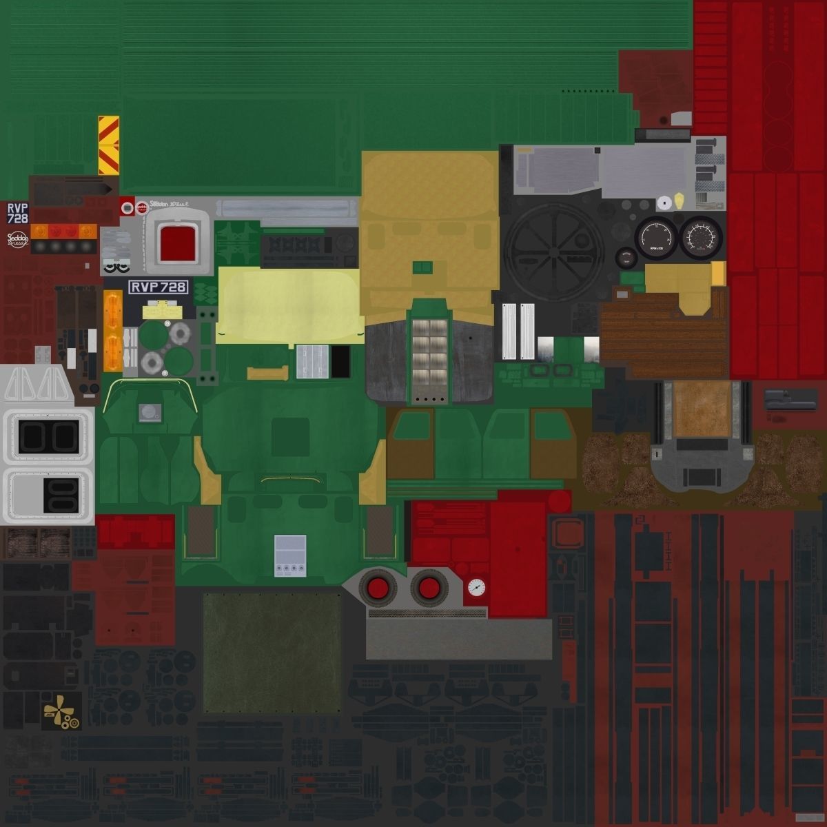 Seddon DD8 Lorry Low-poly 3D model_9