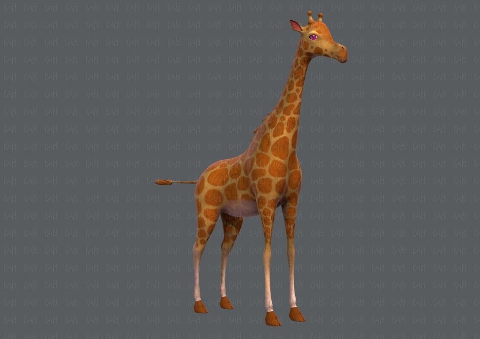 Giraffe V01 Low-poly 3D model_2