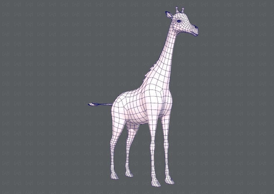 Giraffe V01 Low-poly 3D model_10
