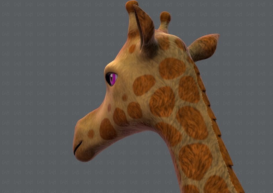 Giraffe V01 Low-poly 3D model_22