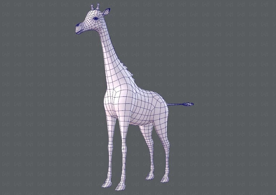 Giraffe V01 Low-poly 3D model_38