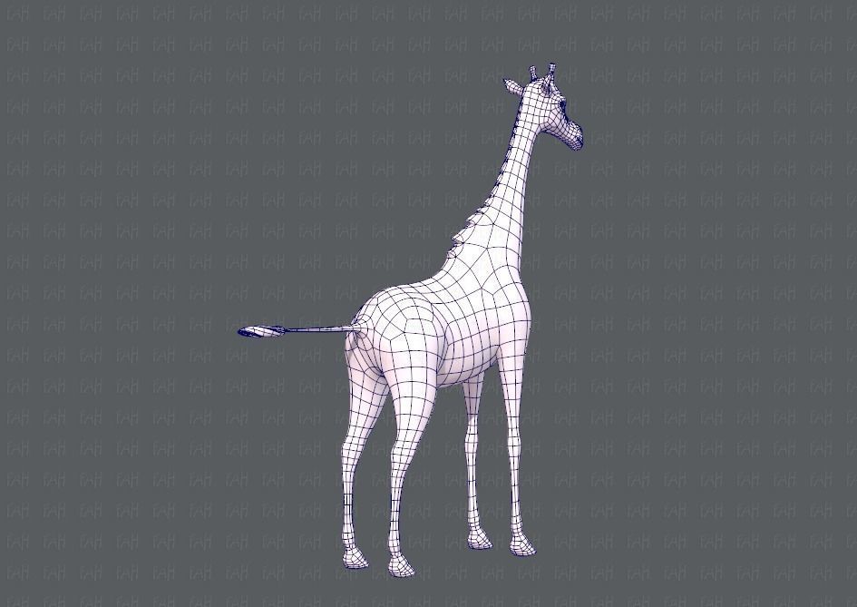 Giraffe V01 Low-poly 3D model_12