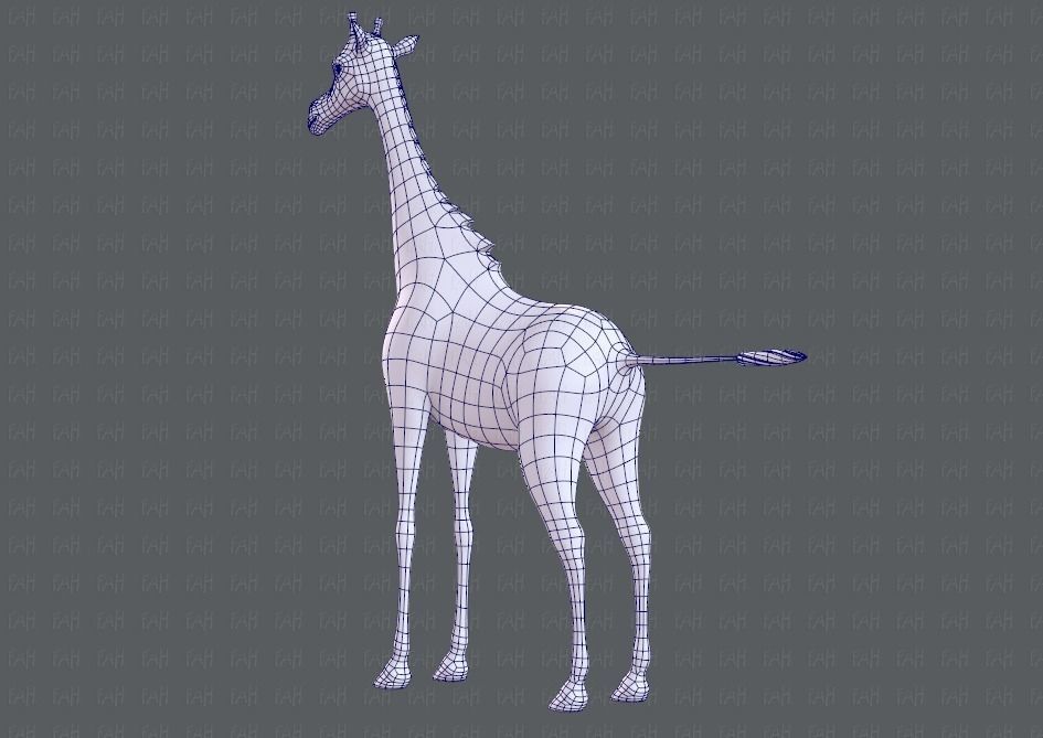 Giraffe V01 Low-poly 3D model_40