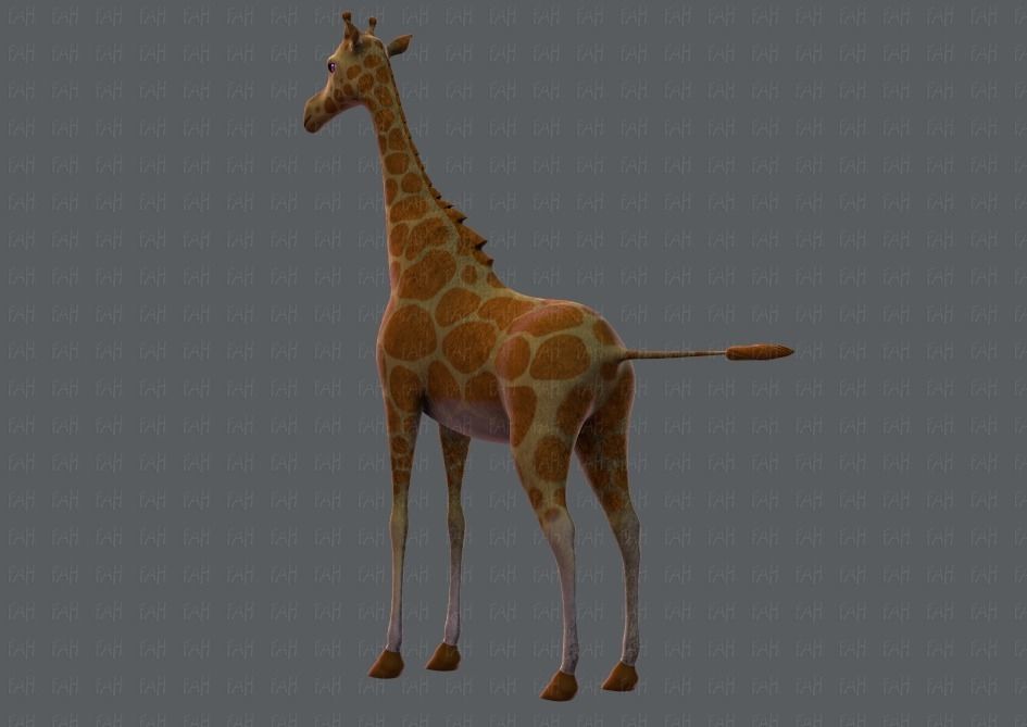 Giraffe V01 Low-poly 3D model_39